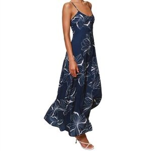Hutch Navy Floral Maxi Dress